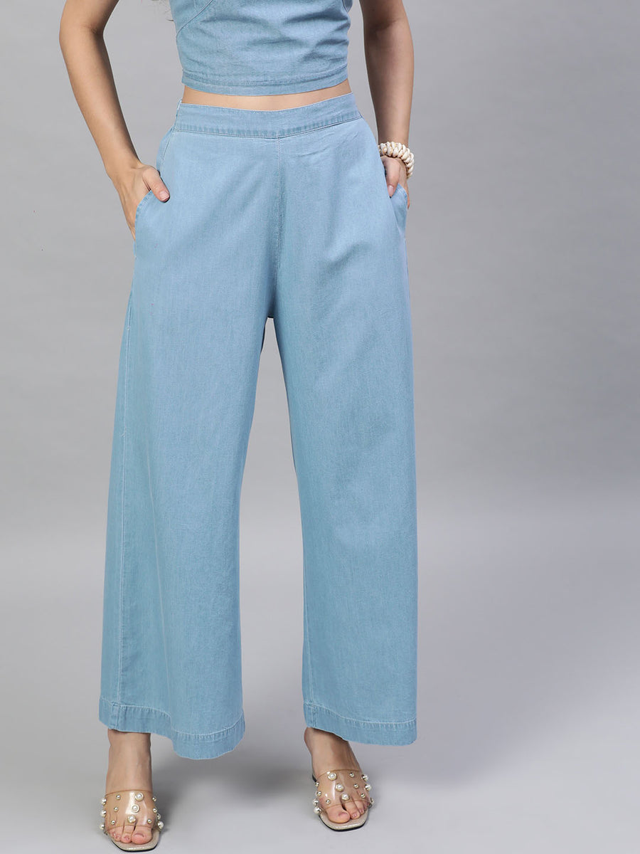 Denim Parallel Trousers – STREET NINE FASHIONS