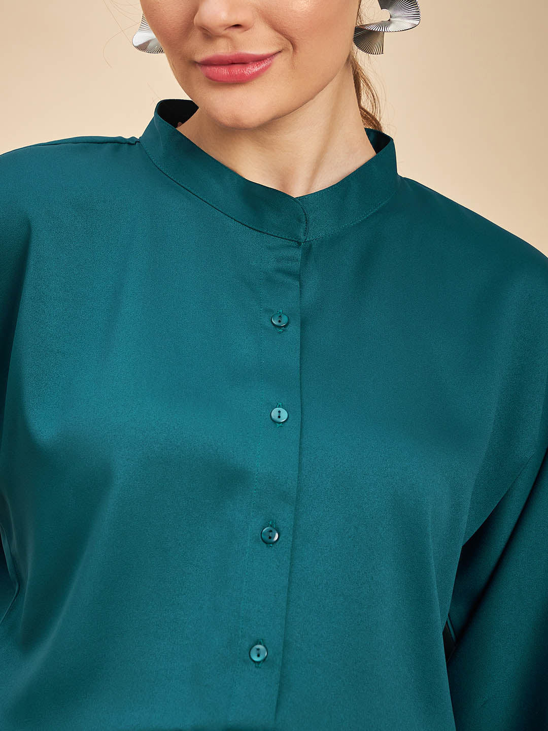 Mandarin Collar Shirt – STREET NINE FASHIONS - Main Image