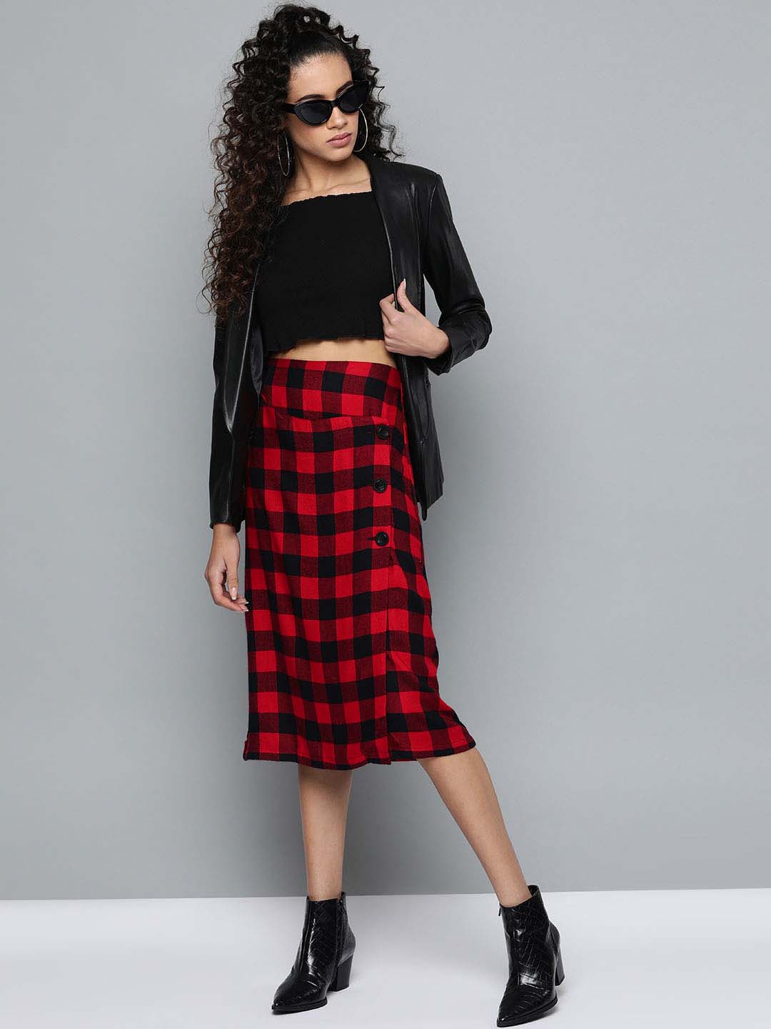 Dream of the '90s Black Suspender Skirt