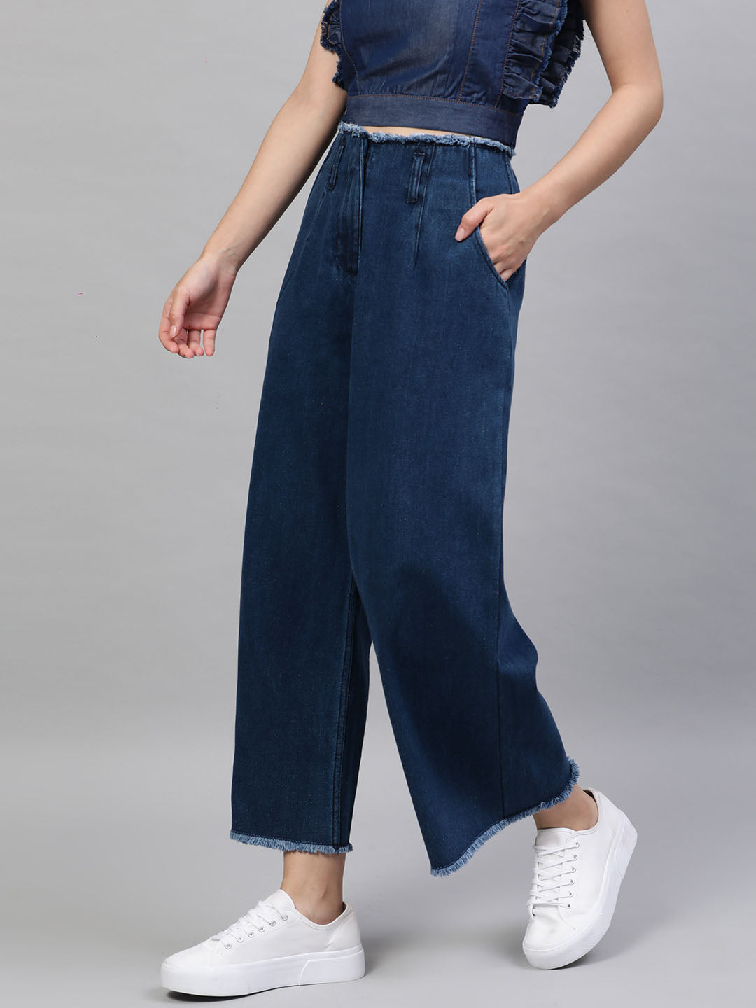Buy W Red Womens Straight Fit Solid Parallel Pants | Shoppers Stop