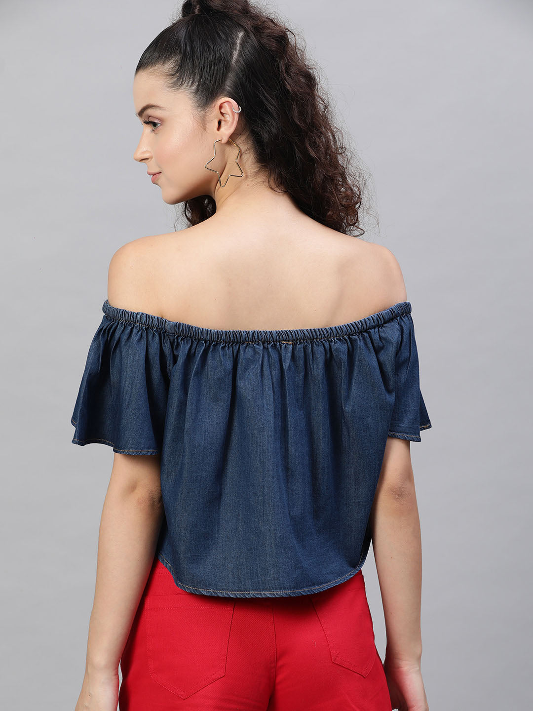 Denim Drop Shoulder Top – STREET NINE FASHIONS1