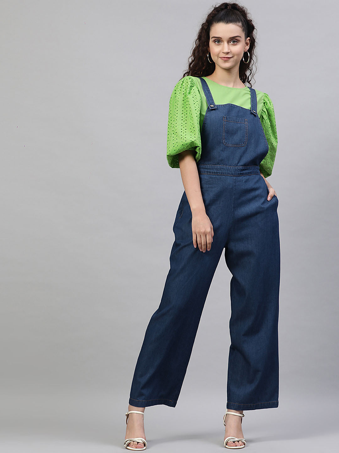 Twenty Dresses by Nykaa Fashion Blue Strappy Solid Denim Jumpsuit Buy  Twenty Dresses by Nykaa Fashion Blue Strappy Solid Denim Jumpsuit Online at  Best Price in India  Nykaa