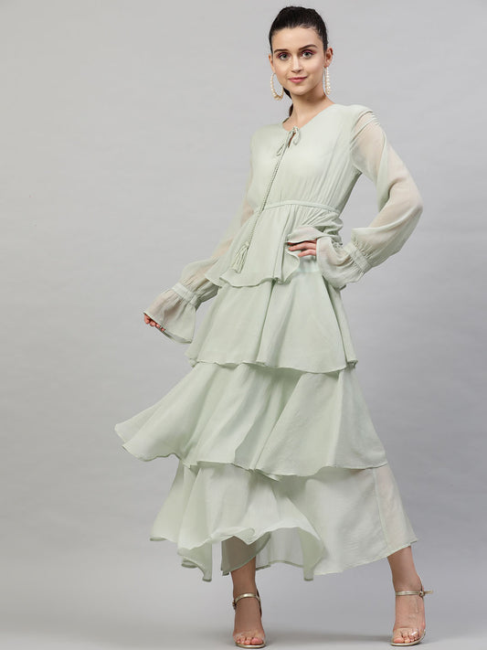 Frill Maxi Dress – STREET NINE FASHIONS