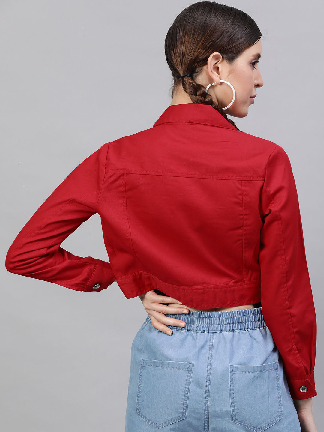 Vintage 1990s Red Denim Skirt and Jacket Set Large 17 - Etsy