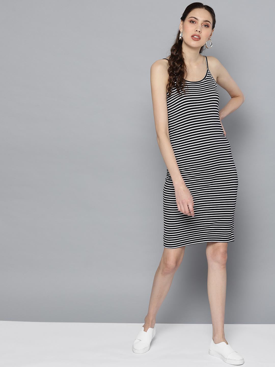 Buy Rust Striped Midi Dress for Women Online - Zink London