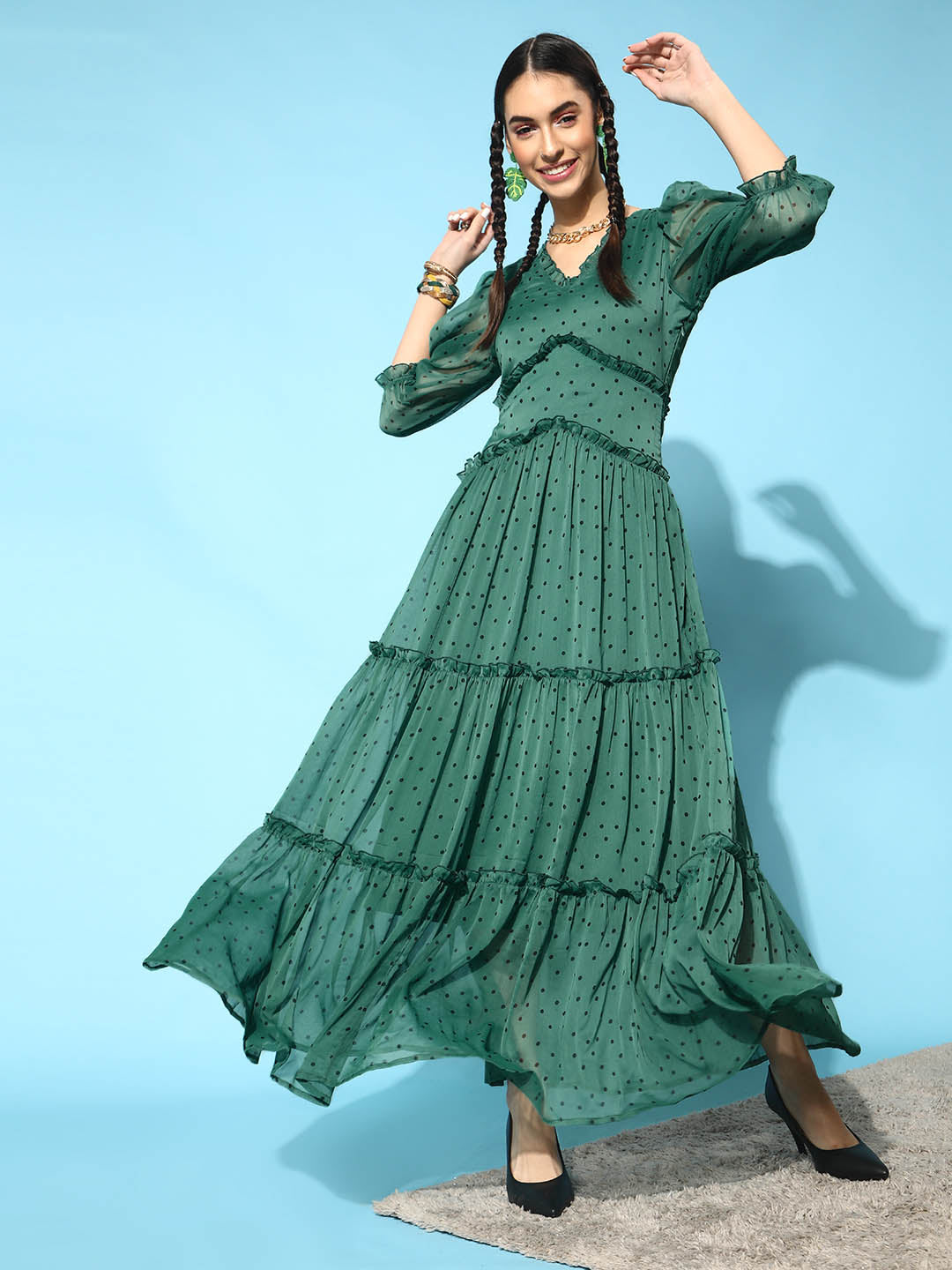Frill Maxi Dress STREET NINE FASHIONS Frill Maxi Dress STREET NINE FASHIONS