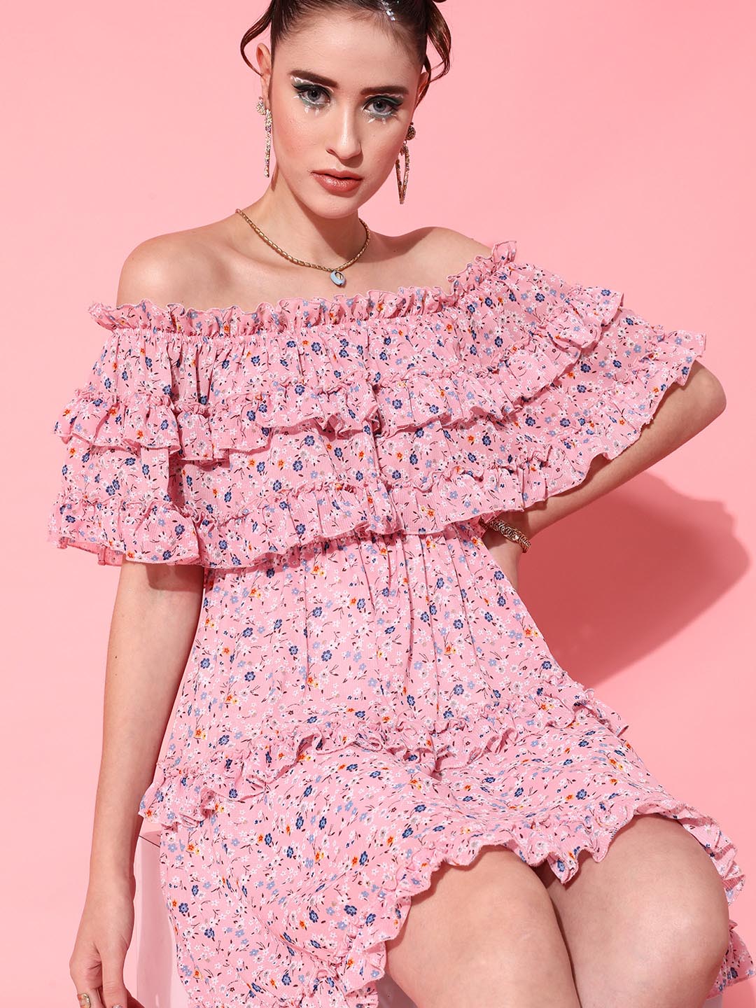 Off Shoulder Frill Dress Off Shoulder Frill Dress