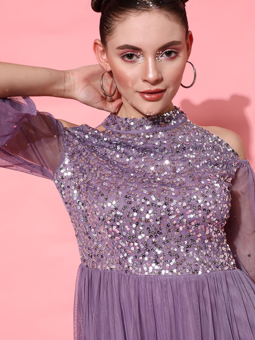 embellished dresses for women LaDivine S556 Floral Formal Long Fitted Beaded Prom Dress This pearly gown is timeless Embellished Dress STREET NINE