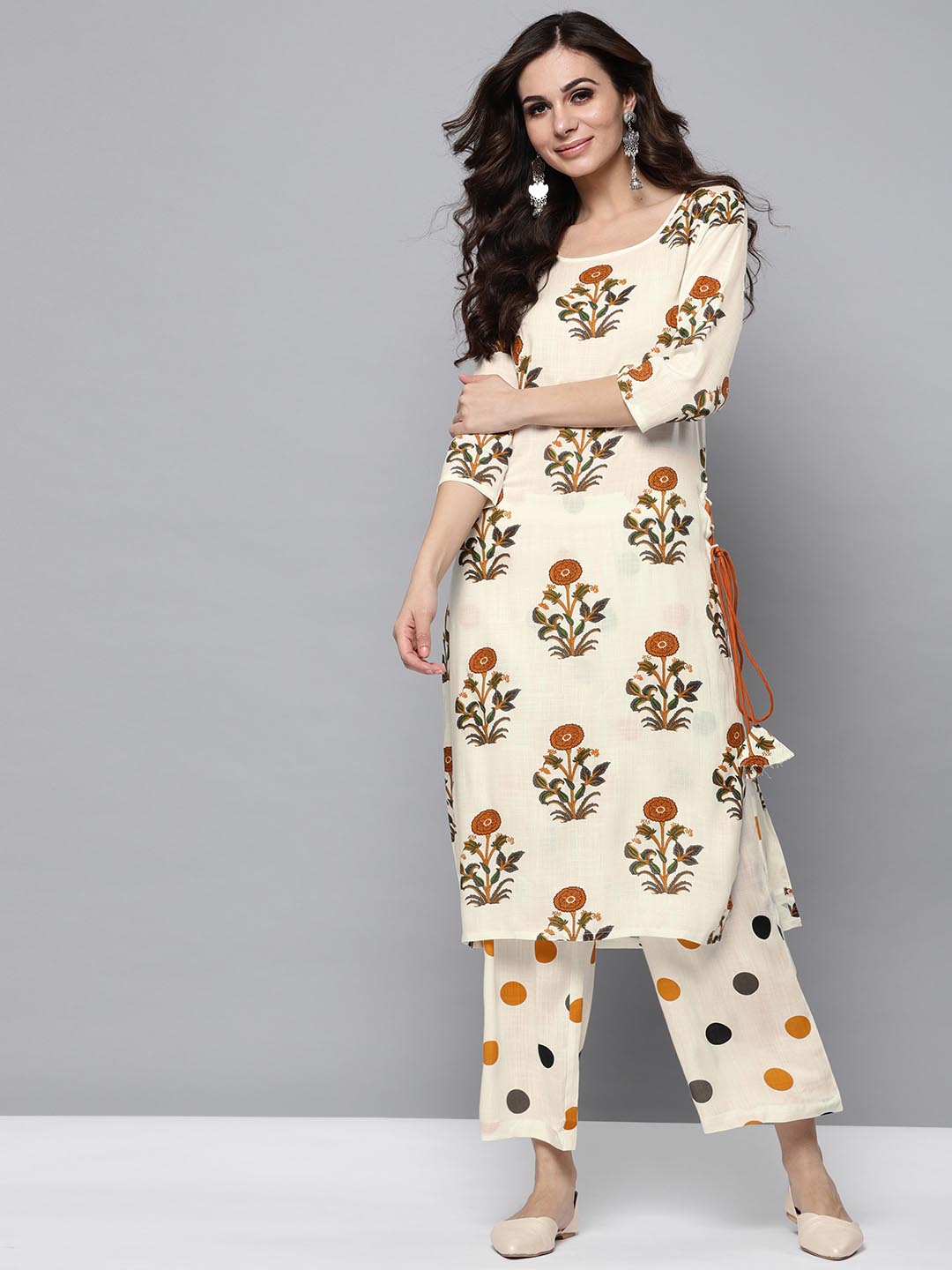 Buy Batik Printed Cotton Long Kurta with Palazzo Set Online l iTokri.com by  ITOKRI CASUALS l iTokri आई.टोकरी