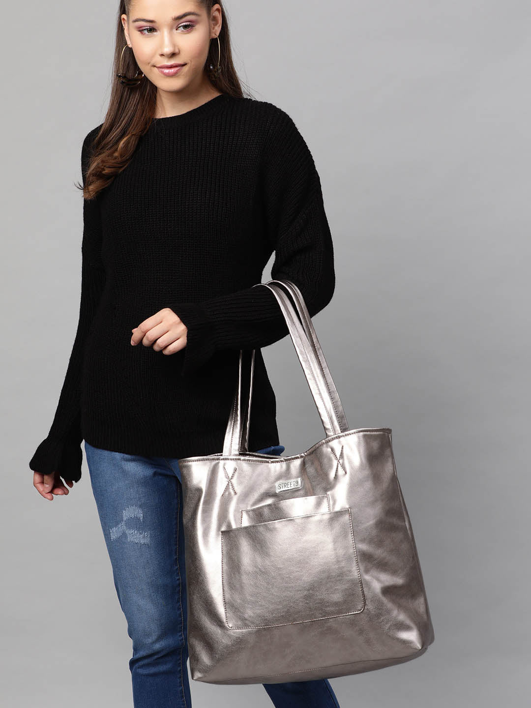 Leather Metallic Tote Bag | White Stuff | M&S