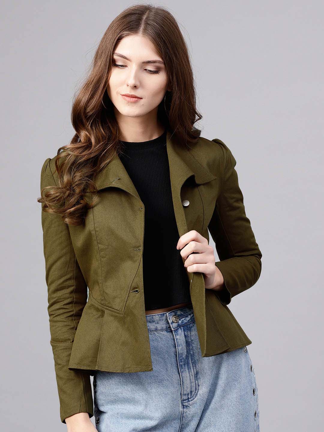 Short cheap peplum jacket