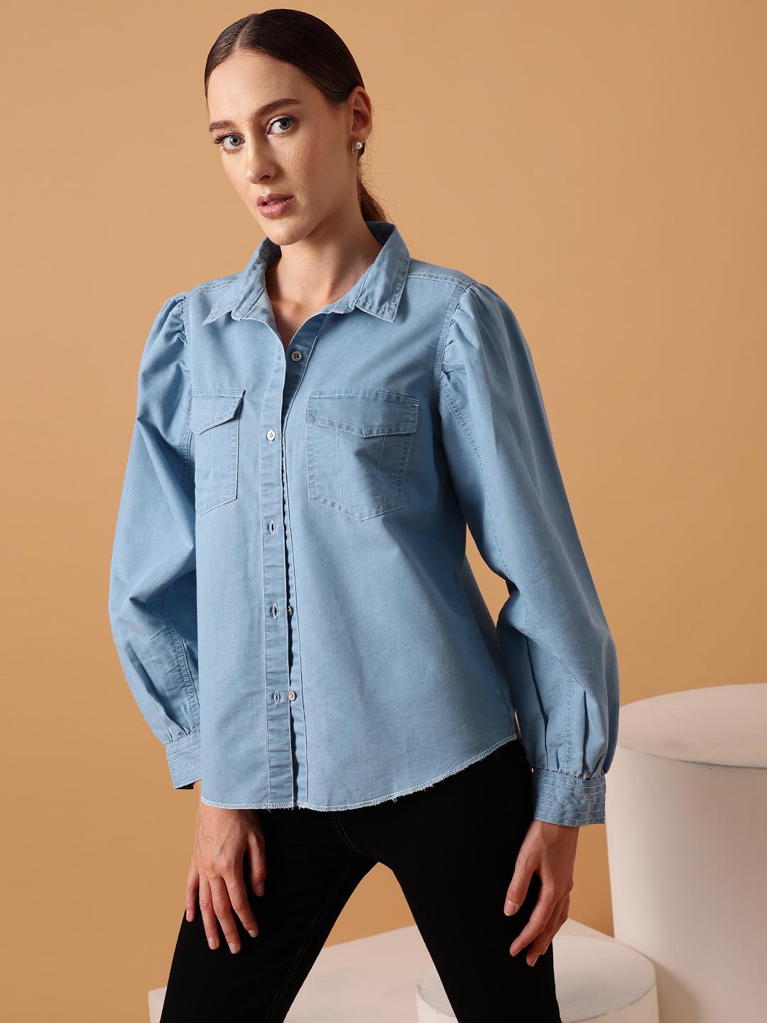 Medium Blue Bista Denim Shirt – Born Clothing