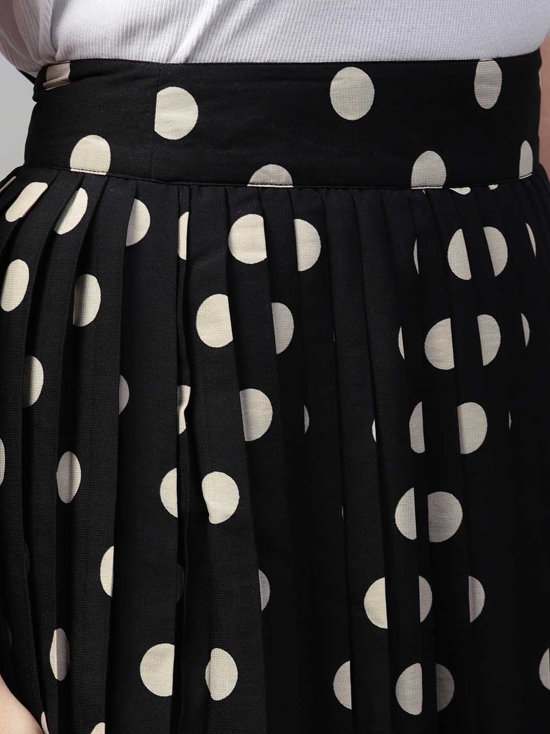 Polka Dot Pleated Skirt – STREET NINE FASHIONS