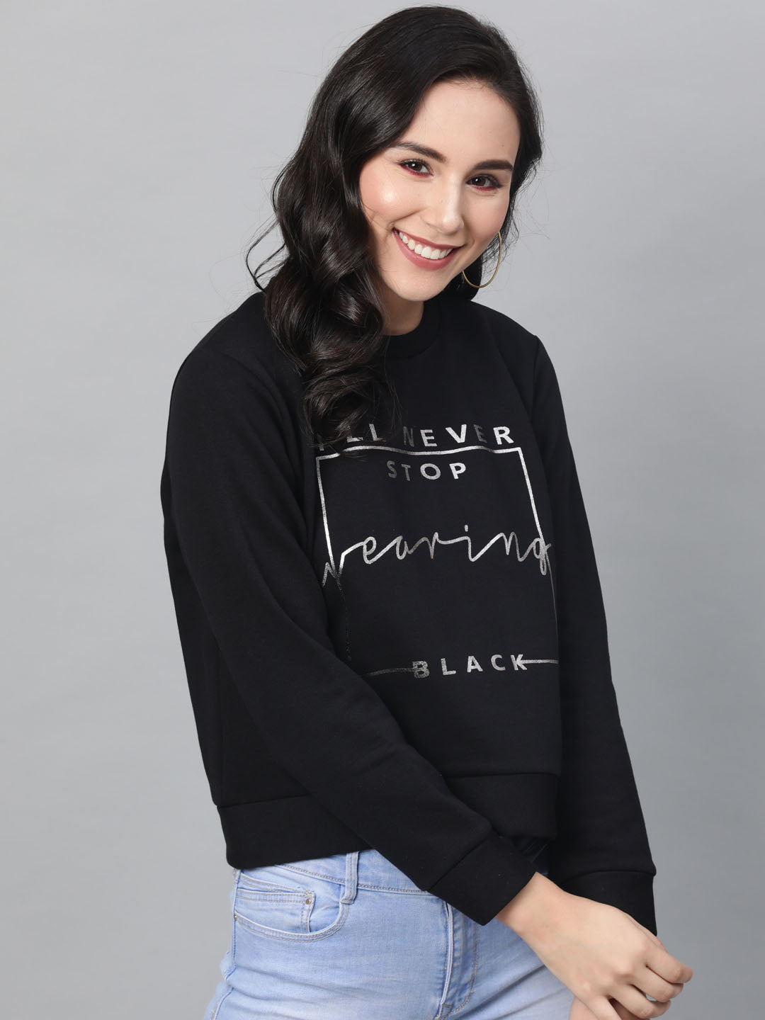 Black Sweatshirt – STREET NINE FASHIONS - Main Image